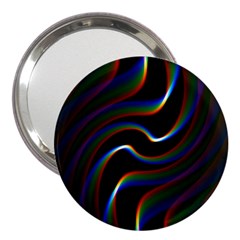 Rainbow Waves Art Iridescent 3  Handbag Mirrors by Amaryn4rt