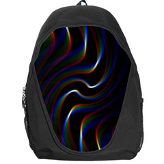 Rainbow Waves Art Iridescent Backpack Bag by Amaryn4rt