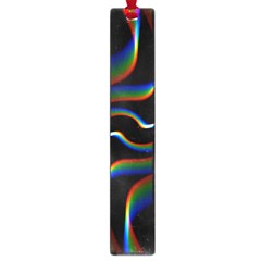 Rainbow Waves Art Iridescent Large Book Marks by Amaryn4rt