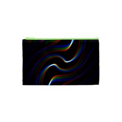 Rainbow Waves Art Iridescent Cosmetic Bag (xs) by Amaryn4rt