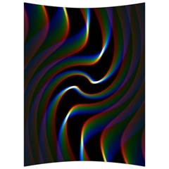 Rainbow Waves Art Iridescent Back Support Cushion by Amaryn4rt