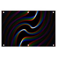 Rainbow Waves Art Iridescent Banner And Sign 6  X 4  by Amaryn4rt