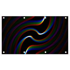 Rainbow Waves Art Iridescent Banner And Sign 7  X 4  by Amaryn4rt