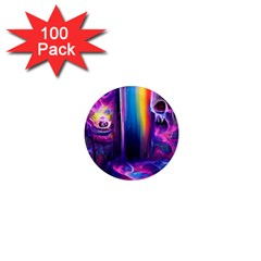 Purple Drawing Digital Art 1  Mini Magnets (100 Pack)  by Amaryn4rt