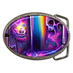 Purple Drawing Digital Art Belt Buckles by Amaryn4rt