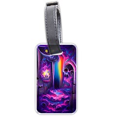 Purple Drawing Digital Art Luggage Tag (one Side) by Amaryn4rt