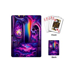 Purple Drawing Digital Art Playing Cards Single Design (mini)