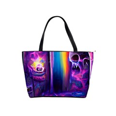 Purple Drawing Digital Art Classic Shoulder Handbag by Amaryn4rt