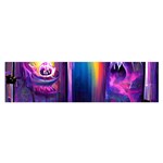 Purple Drawing Digital Art Oblong Satin Scarf (16  x 60 ) Front