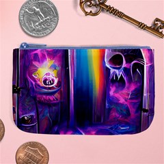 Purple Drawing Digital Art Large Coin Purse by Amaryn4rt