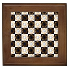 Illustration Checkered Pattern Decoration Framed Tile by Amaryn4rt