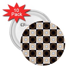 Illustration Checkered Pattern Decoration 2 25  Buttons (10 Pack)  by Amaryn4rt