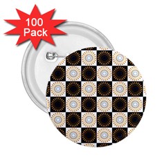 Illustration Checkered Pattern Decoration 2 25  Buttons (100 Pack)  by Amaryn4rt