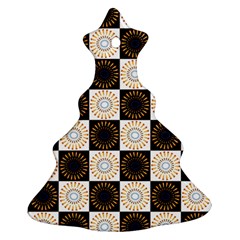 Illustration Checkered Pattern Decoration Ornament (christmas Tree) 