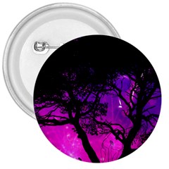 Tree Men Space Universe Surreal 3  Buttons by Amaryn4rt