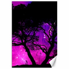 Tree Men Space Universe Surreal Canvas 12  X 18  by Amaryn4rt