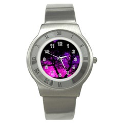 Tree Men Space Universe Surreal Stainless Steel Watch by Amaryn4rt