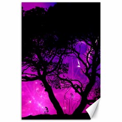 Tree Men Space Universe Surreal Canvas 24  X 36  by Amaryn4rt