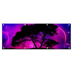 Tree Men Space Universe Surreal Banner And Sign 8  X 3  by Amaryn4rt