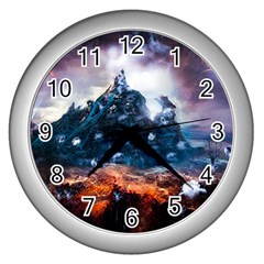 Artificial Intelligence Surreal Wall Clock (silver) by Amaryn4rt