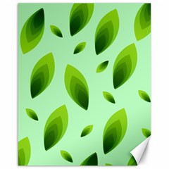 Background Pattern Leaves Nature Canvas 16  X 20 