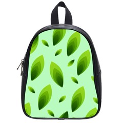 Background Pattern Leaves Nature School Bag (small) by Amaryn4rt