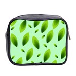 Background Pattern Leaves Nature Mini Toiletries Bag (Two Sides) Back