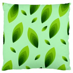 Background Pattern Leaves Nature Large Cushion Case (two Sides) by Amaryn4rt