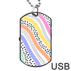 Background Abstract Wallpaper Dog Tag Usb Flash (two Sides)