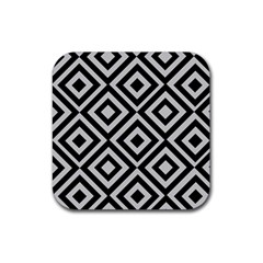 Background Pattern Geometric Rubber Coaster (Square)