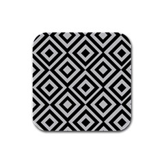 Background Pattern Geometric Rubber Square Coaster (4 pack)