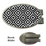 Background Pattern Geometric Money Clips (Oval)  Front