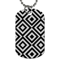 Background Pattern Geometric Dog Tag (One Side)