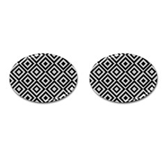 Background Pattern Geometric Cufflinks (Oval)