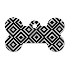 Background Pattern Geometric Dog Tag Bone (One Side)