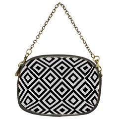 Background Pattern Geometric Chain Purse (One Side)