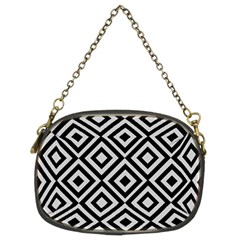 Background Pattern Geometric Chain Purse (Two Sides)