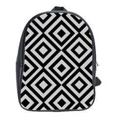 Background Pattern Geometric School Bag (Large)