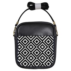 Background Pattern Geometric Girls Sling Bag