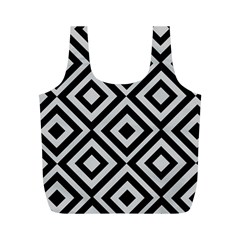 Background Pattern Geometric Full Print Recycle Bag (M)