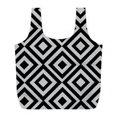 Background Pattern Geometric Full Print Recycle Bag (L)