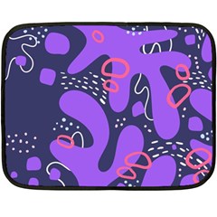 Abstract Background Shapes Banner Double Sided Fleece Blanket (mini)  by Amaryn4rt