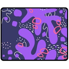 Abstract Background Shapes Banner Double Sided Fleece Blanket (medium)  by Amaryn4rt