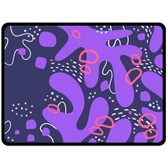 Abstract Background Shapes Banner Double Sided Fleece Blanket (large)  by Amaryn4rt