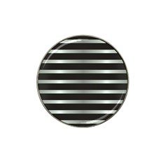 Black Silver Background Pattern Stripes Hat Clip Ball Marker by Amaryn4rt