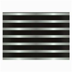 Black Silver Background Pattern Stripes Large Glasses Cloth by Amaryn4rt