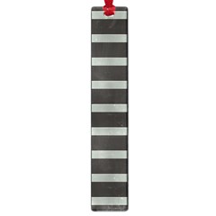 Black Silver Background Pattern Stripes Large Book Marks by Amaryn4rt