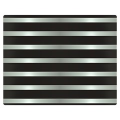 Black Silver Background Pattern Stripes Double Sided Flano Blanket (medium)  by Amaryn4rt