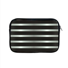 Black Silver Background Pattern Stripes Apple Macbook Pro 15  Zipper Case by Amaryn4rt