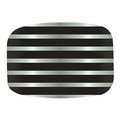 Black Silver Background Pattern Stripes Mini Square Pill Box by Amaryn4rt